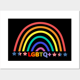 LGBTQ+ USA Independence Day Posters and Art